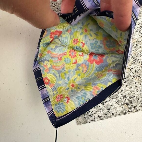 TED BAKER London Striped Purple Black 100% Silk Mens Necktie‎ - Picture 5 of 7